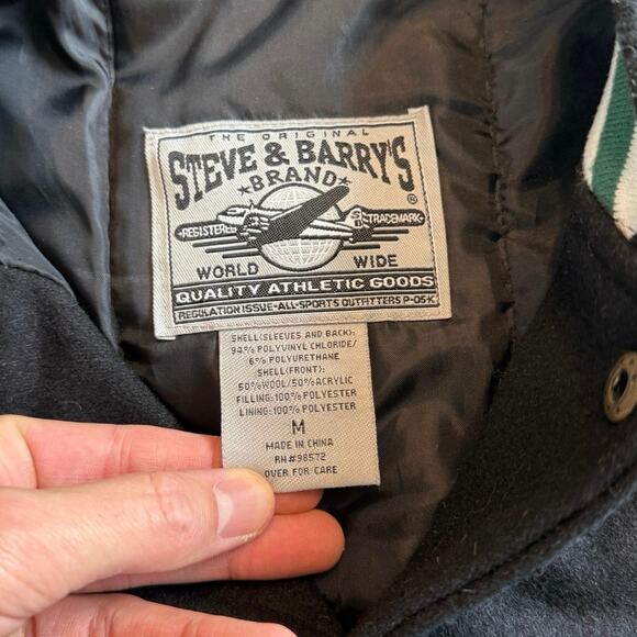 Vintage 90s Wayne State Warriors Steve & Barry’s Bomber Varsity Jacket Medium - Picture 3 of 11